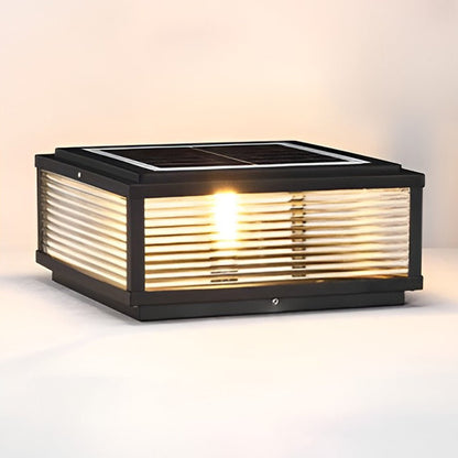 Skanto | Decorative Post Lamp with Square Glass Shade