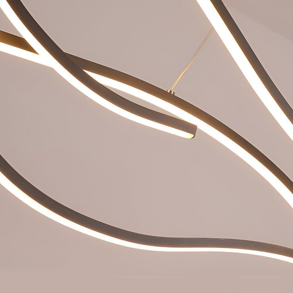 Skanto | Designer LED Ceiling Lamp with Wavy Curved Shape