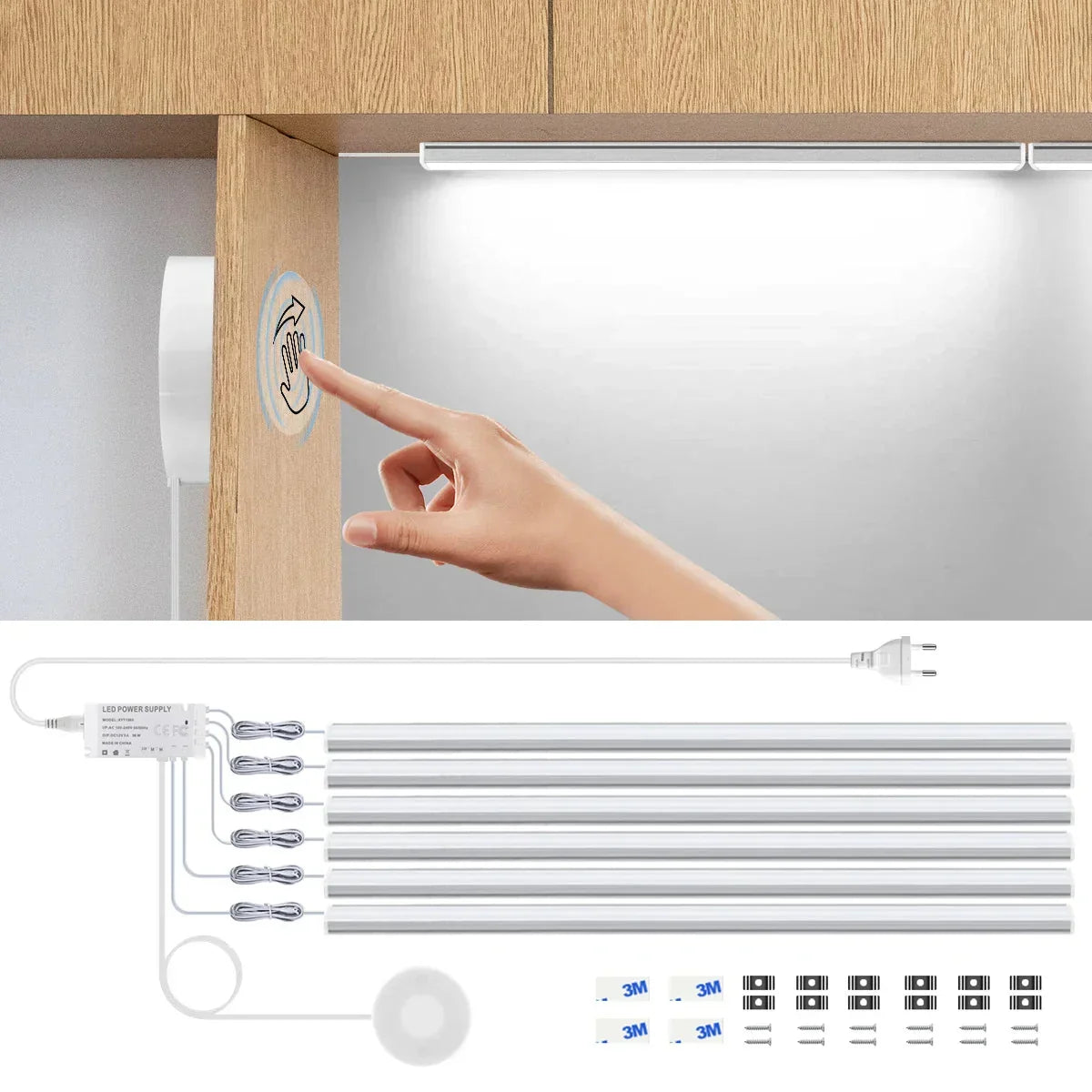 Motion Sensor LED Light Wireless Light Penetrating Wood Aluminum Bar | Skanto
