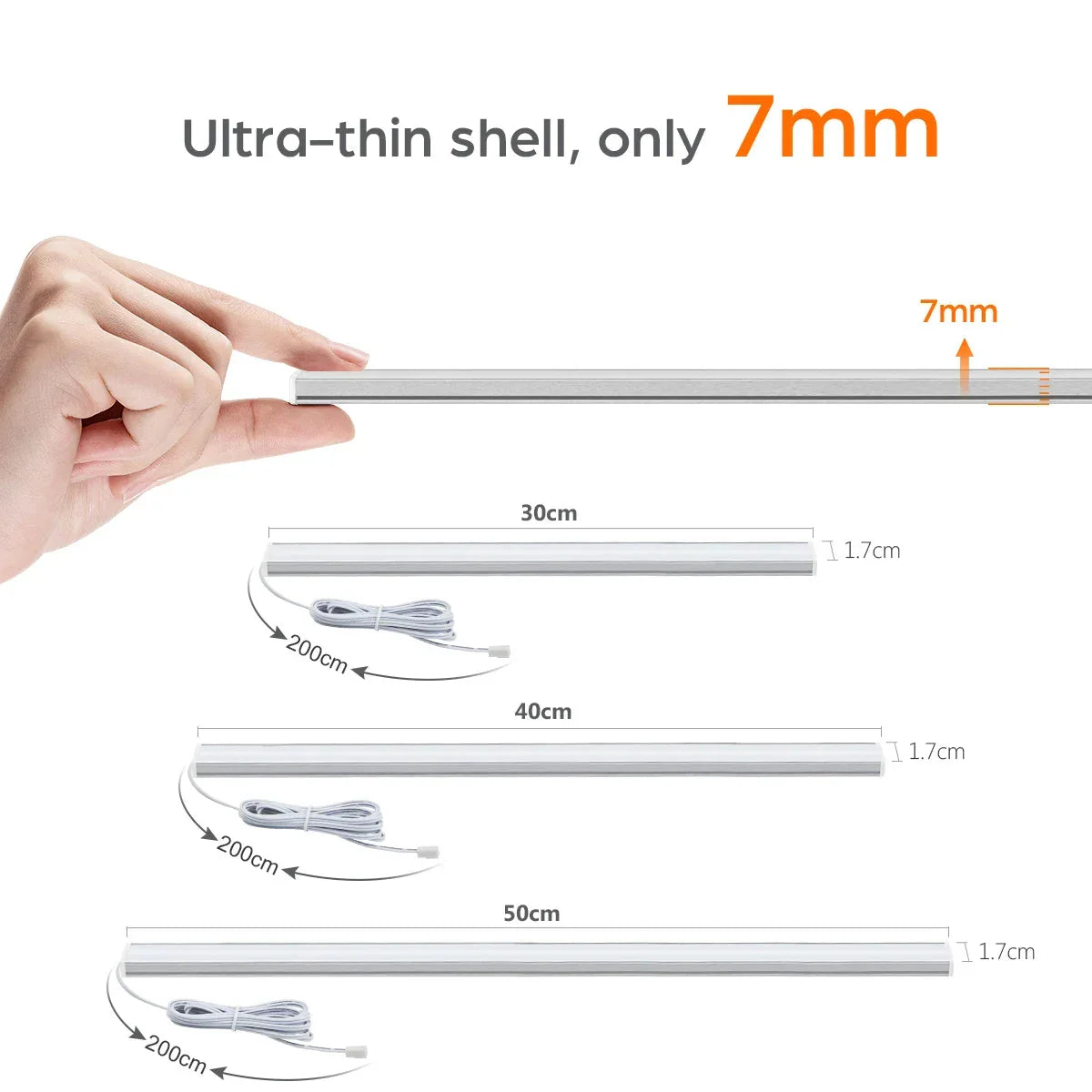 Motion Sensor LED Light Wireless Light Penetrating Wood Aluminum Bar | Skanto