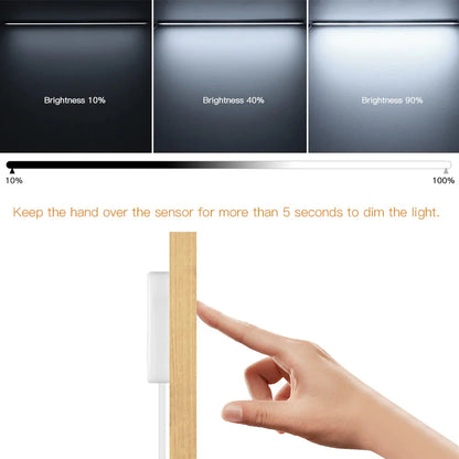 Motion Sensor LED Light Wireless Light Penetrating Wood Aluminum Bar | Skanto