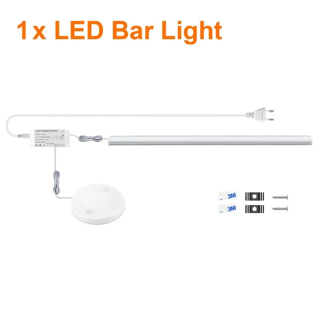 Motion Touch Sensor LED Lights Wireless Light Penetrable Wood Aluminum Bar | Bowlift