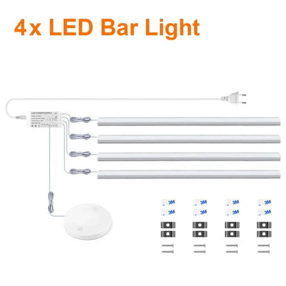 Motion Touch Sensor LED Lights Wireless Light Penetrable Wood Aluminum Bar | Bowlift