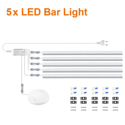 Motion Touch Sensor LED Lights Wireless Light Penetrable Wood Aluminum Bar | Bowlift