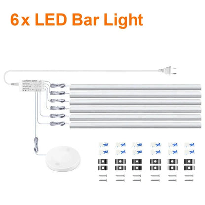Motion Touch Sensor LED Lights Wireless Light Penetrable Wood Aluminum Bar | Bowlift