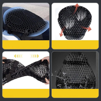 Kalsten | HoneyRide – 3D Honeycomb Shock-Relief Motorcycle Seat Cushion