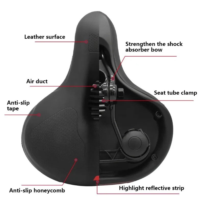 Skanto | MOVARA – Ergonomic Bike Saddle with Ventilation Channels for Cool Rides
