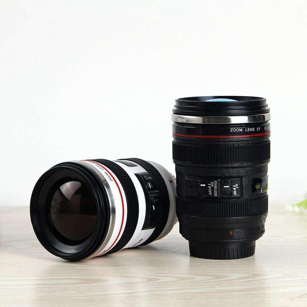 BowLift | Camera Lens Shape Cup Coffee Tea Travel Mug Stainless Steel
