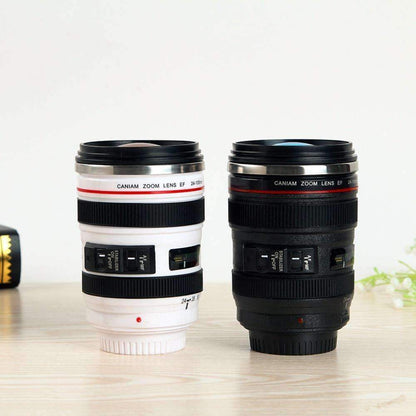 BowLift | Camera Lens Shape Cup Coffee Tea Travel Mug Stainless Steel