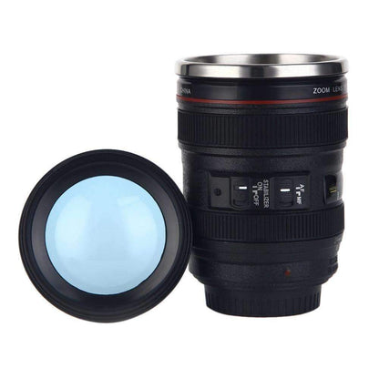 BowLift | Camera Lens Shape Cup Coffee Tea Travel Mug Stainless Steel