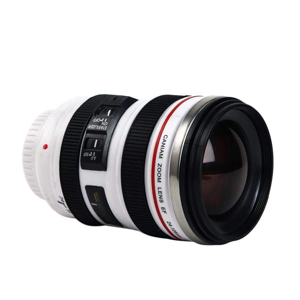 BowLift | Camera Lens Shape Cup Coffee Tea Travel Mug Stainless Steel