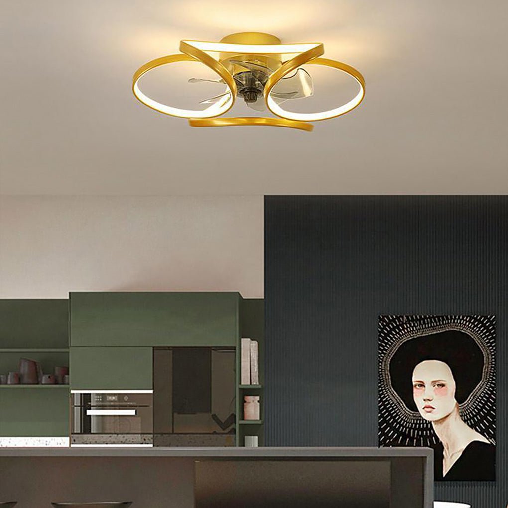 Skanto | Stylish LED Ceiling Fan with Remote Control and Flower Decoration