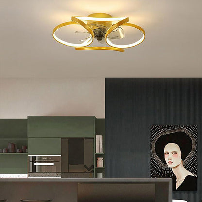 Skanto | Stylish LED Ceiling Fan with Remote Control and Flower Decoration