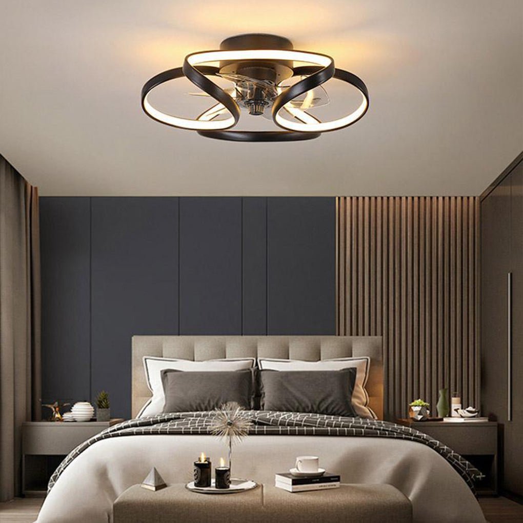 Skanto | Stylish LED Ceiling Fan with Remote Control and Flower Decoration