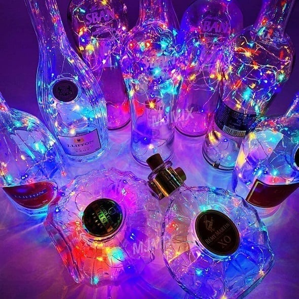 Led Bottle Light Cork Night Light DIY Decor | Bowlift