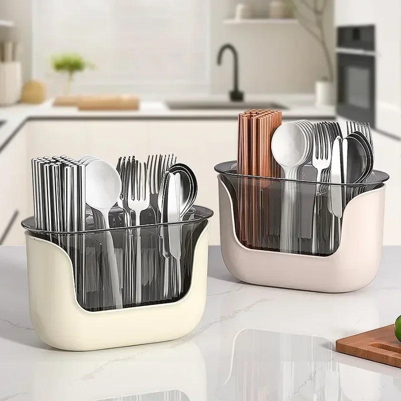 Multifunctional Cutlery Holder and Drain Storage Basket Utensils Rack | Bowlift
