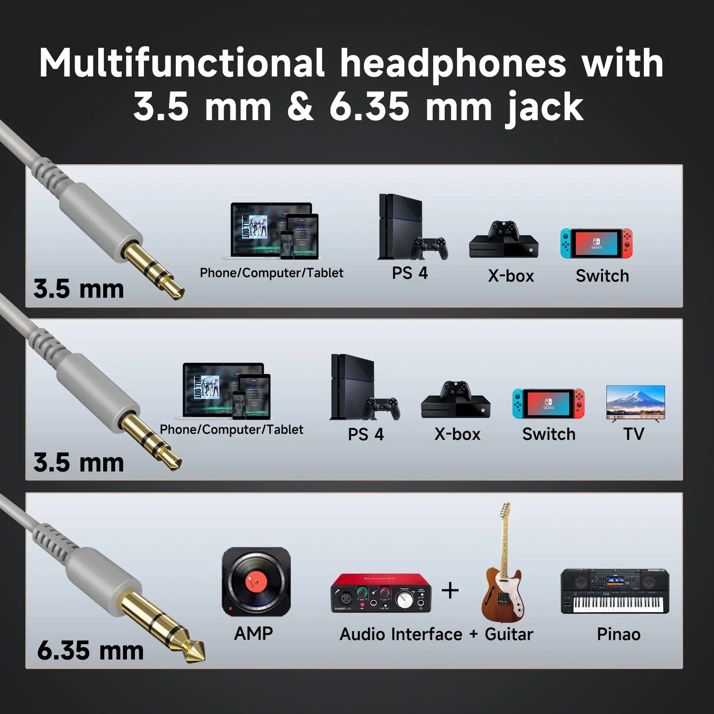 Oneodio Pro 10 Headphones - ANC TWS Noise Cancelling HiFi Stereo Dynamic DJ Studio Monitor Headset
