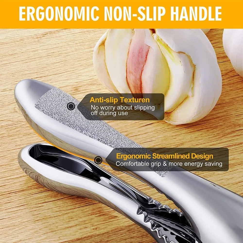 Multipurpose Handheld Stainless Steel Garlic Press Slicer Crusher | Bowlift