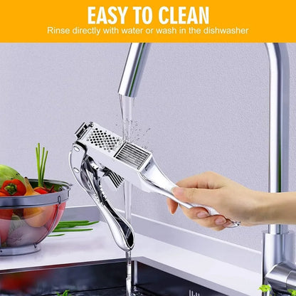 Multipurpose Handheld Stainless Steel Garlic Press Slicer Crusher | Bowlift