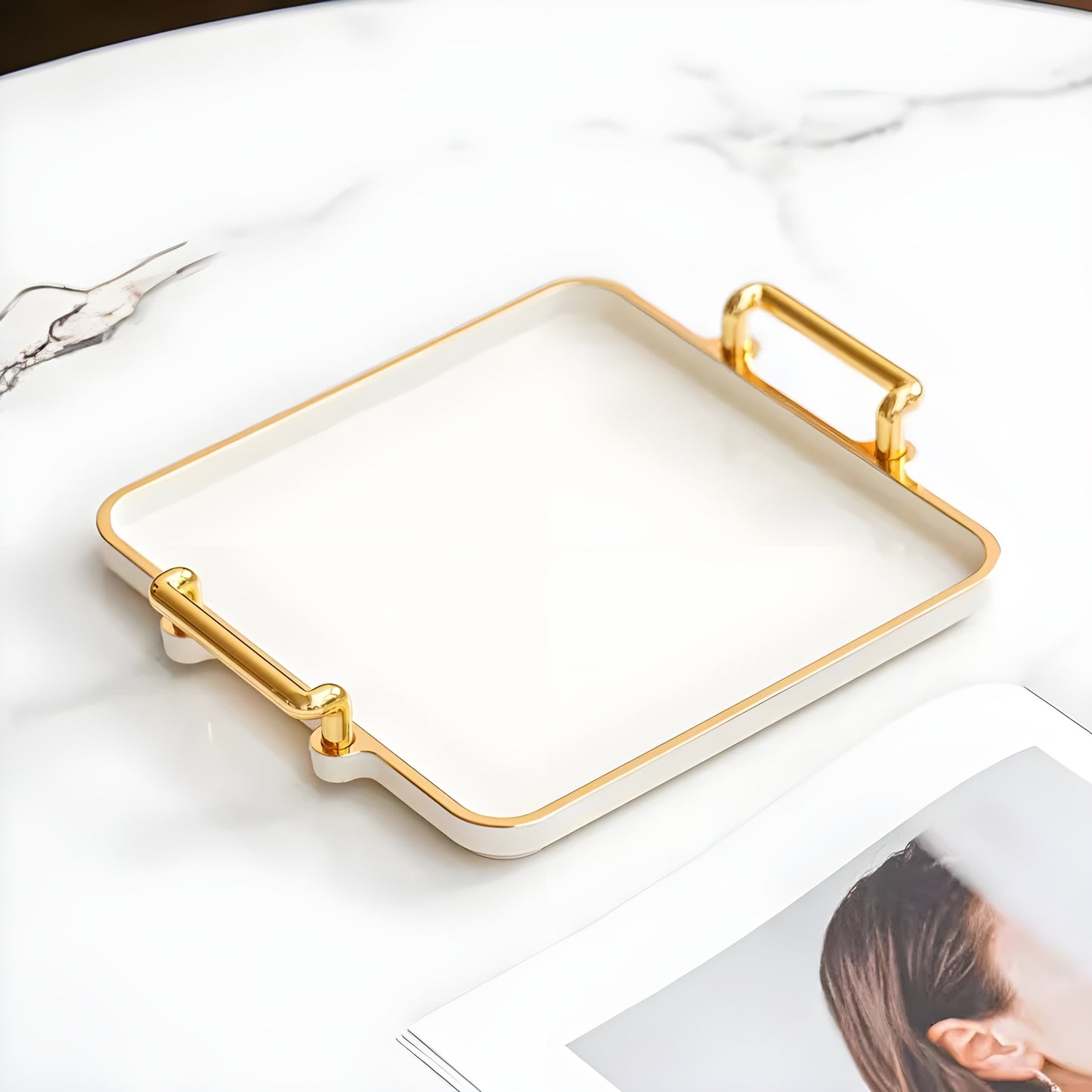 Elegant luxury storage tray for organizing home essentials | Karnz