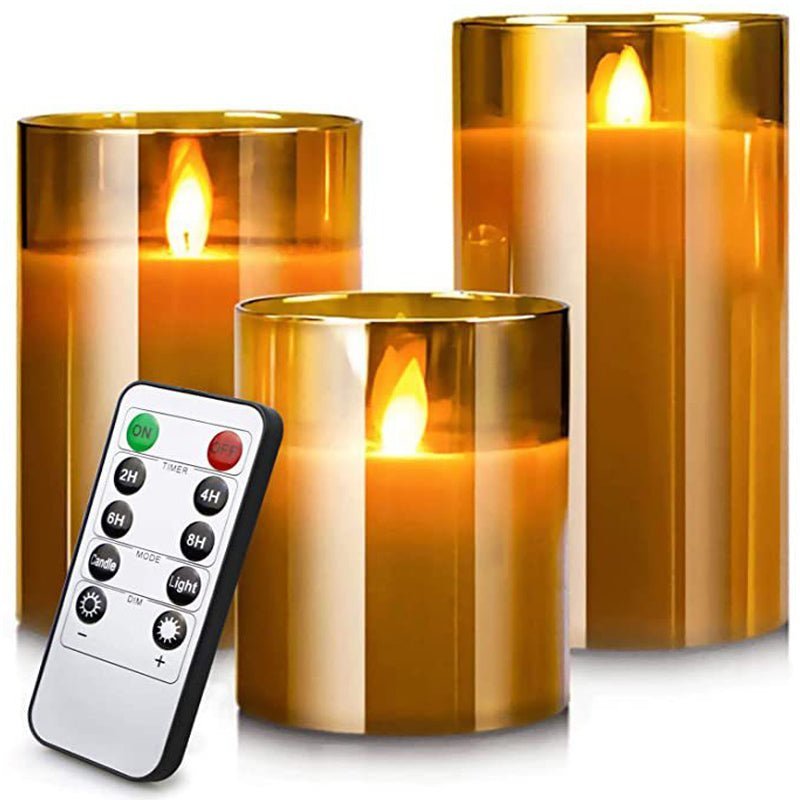LED candle with remote control & timer in glass design | Kalsten