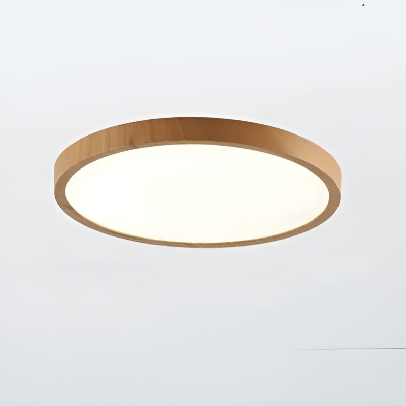 GrainGlow Light - Modern Ultra-Thin Wood Ceiling Lamp | Skanto