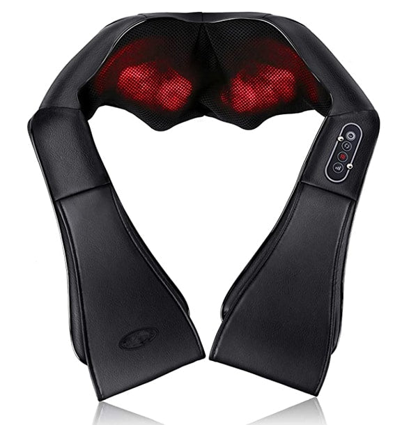 Skanto | RelaxPro Massage Pillow – Shiatsu Heat Pad for Neck, Shoulders, and Back