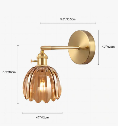 BowLift | Vintage Tulip Glass Wall Sconce Light