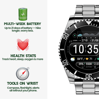 BowLift | Nexos Pro – Tactical Smartwatch with GPS & 21-Day Battery
