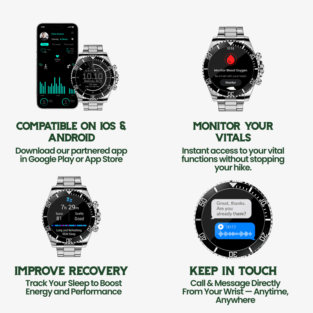 BowLift | Nexos Pro – Tactical Smartwatch with GPS & 21-Day Battery