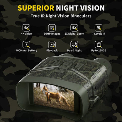 Night vision binoculars with digital thermal imaging camera