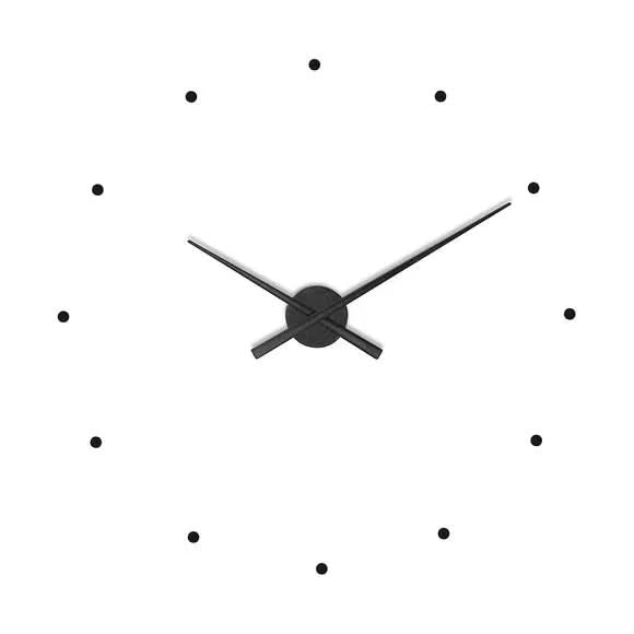 Minimalist Black Modern Wall Clock 40 cm