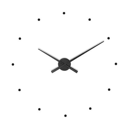 Minimalist Black Modern Wall Clock 40 cm