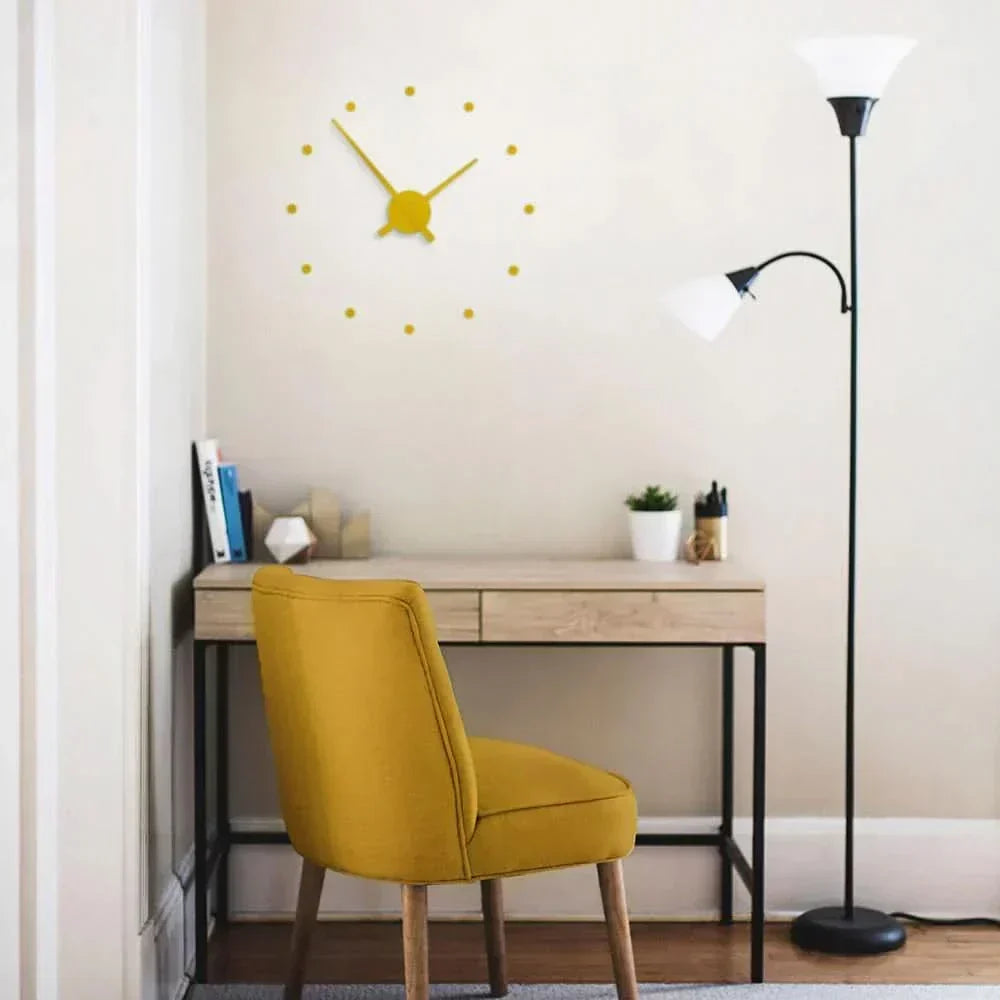 Minimalist Black Modern Wall Clock 40 cm