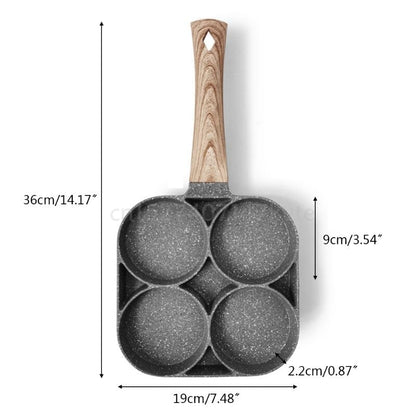 Non-stick 4-egg pan
