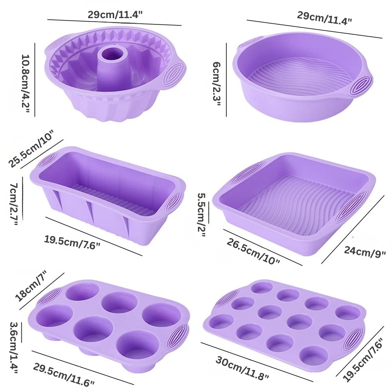 Non-stick Silicone Baking Tools Cake Muffin Bread Baking Molds Accessories | Skanto
