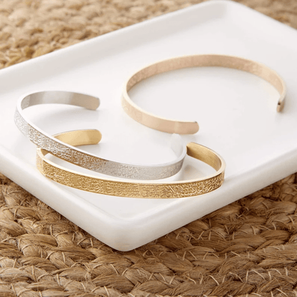 BowLift | NOOR BANGLE – Adjustable Stainless Steel Bracelet with Ayatul Kursi Engraving