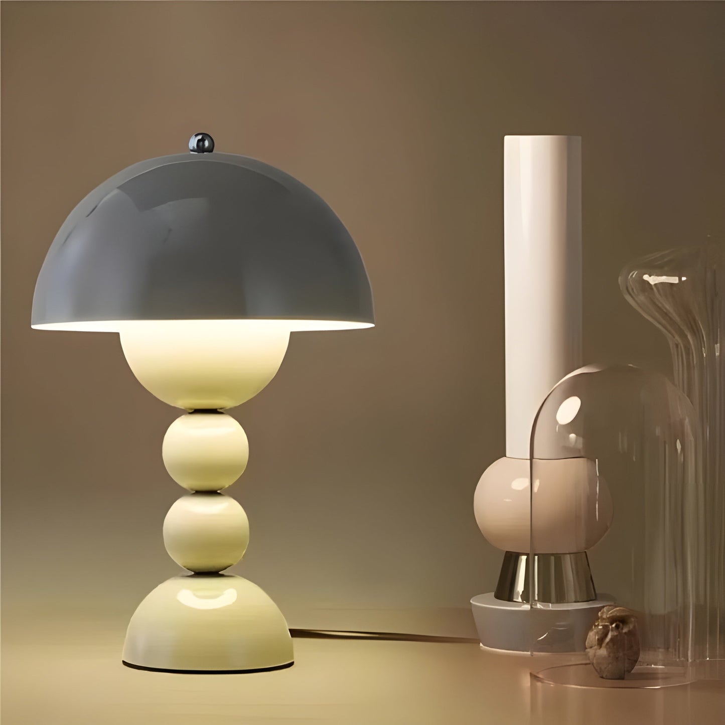 Skanto | Norlumi Scandinavian LED Table Lamp | Dimmable | White ABS Housing | 0–5W | 36V DC | Flower-Inspired Design