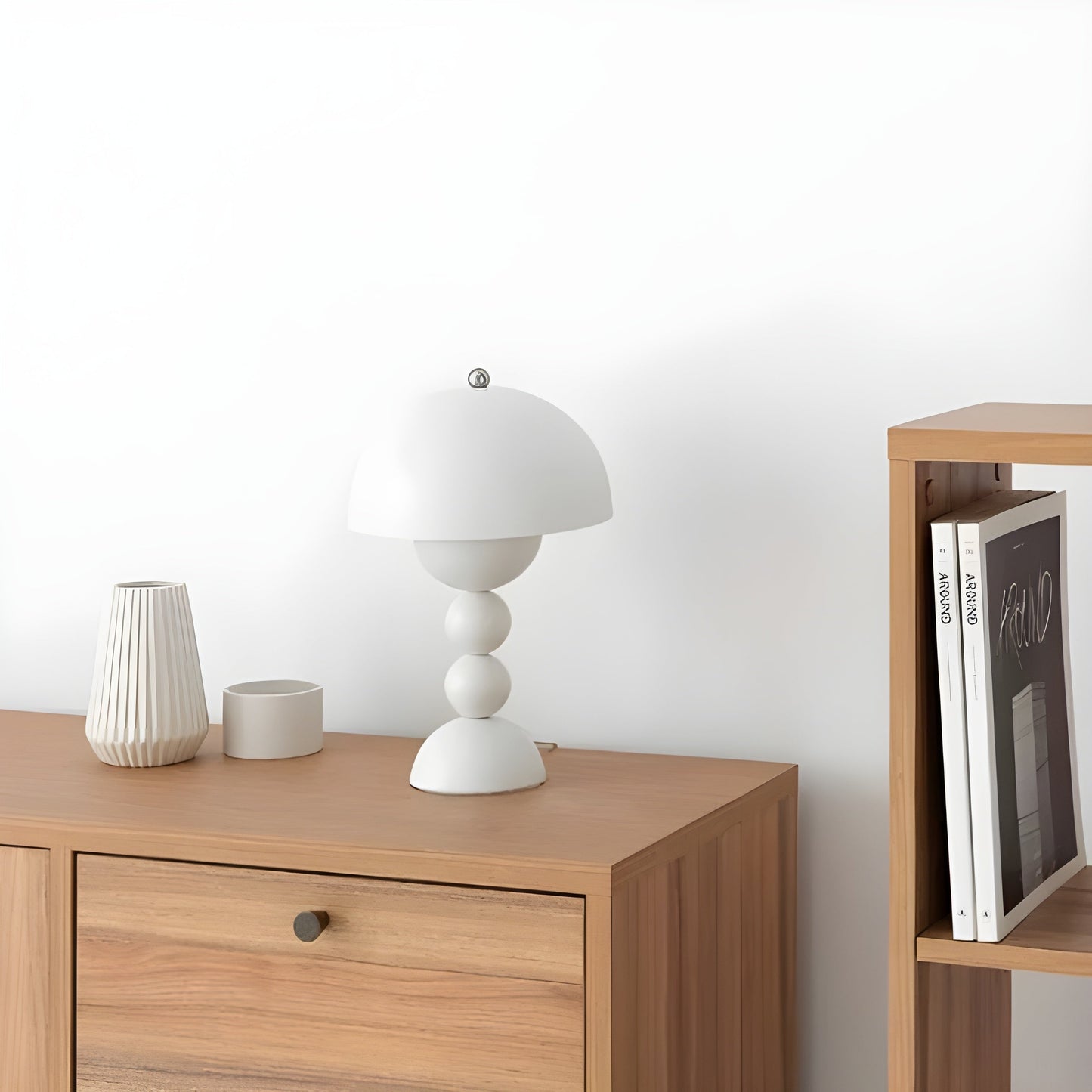 Skanto | Norlumi Scandinavian LED Table Lamp | Dimmable | White ABS Housing | 0–5W | 36V DC | Flower-Inspired Design