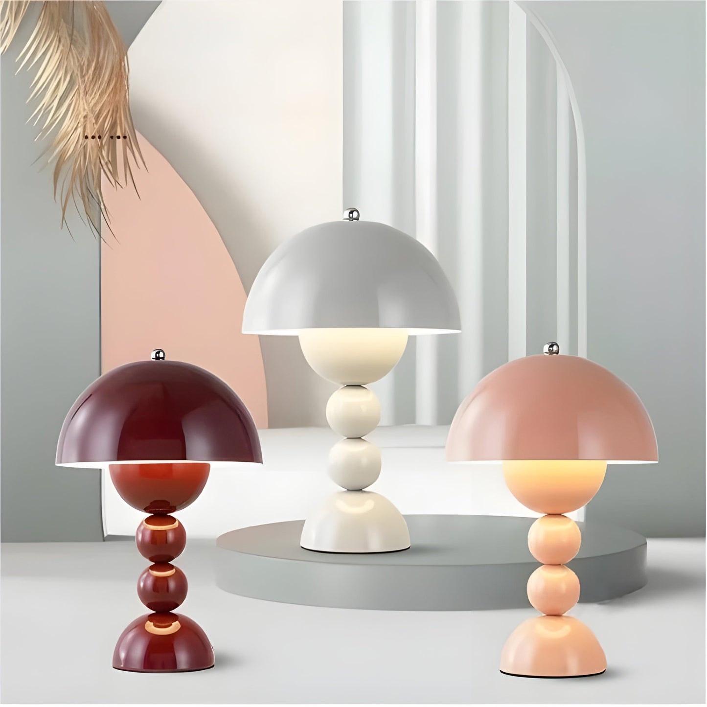 Skanto | Norlumi Scandinavian LED Table Lamp | Dimmable | White ABS Housing | 0–5W | 36V DC | Flower-Inspired Design