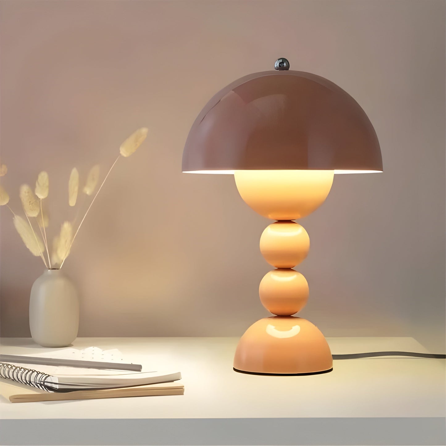 Skanto | Norlumi Scandinavian LED Table Lamp | Dimmable | White ABS Housing | 0–5W | 36V DC | Flower-Inspired Design