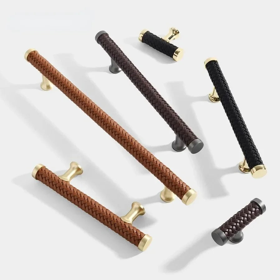 Nordic Leather Cabinet and Drawer Handles for Wardrobe and Furniture | Brehn