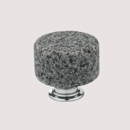 Nordic Marble Cabinet Knobs Aluminum Base Single Hole Drawer Pulls | Bowlift