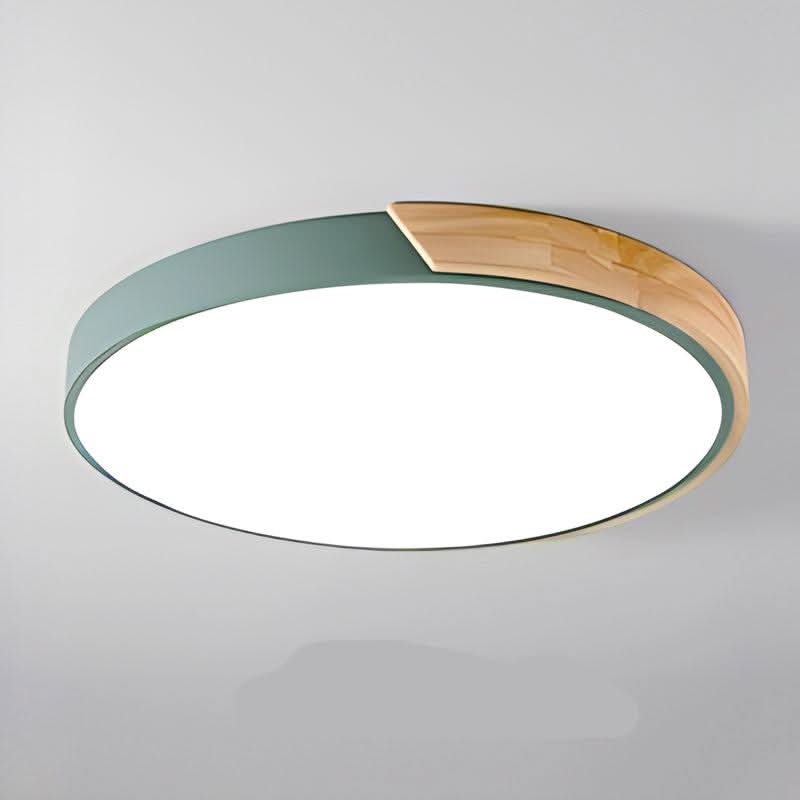 Skanto | Nordic Wood LED Ceiling Lamp – Macaron Design, 23–30cm