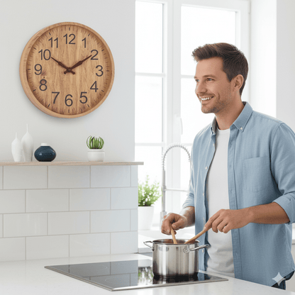 Skanto | OAKTICK – Silent Wooden Wall Clock with Natural Charm