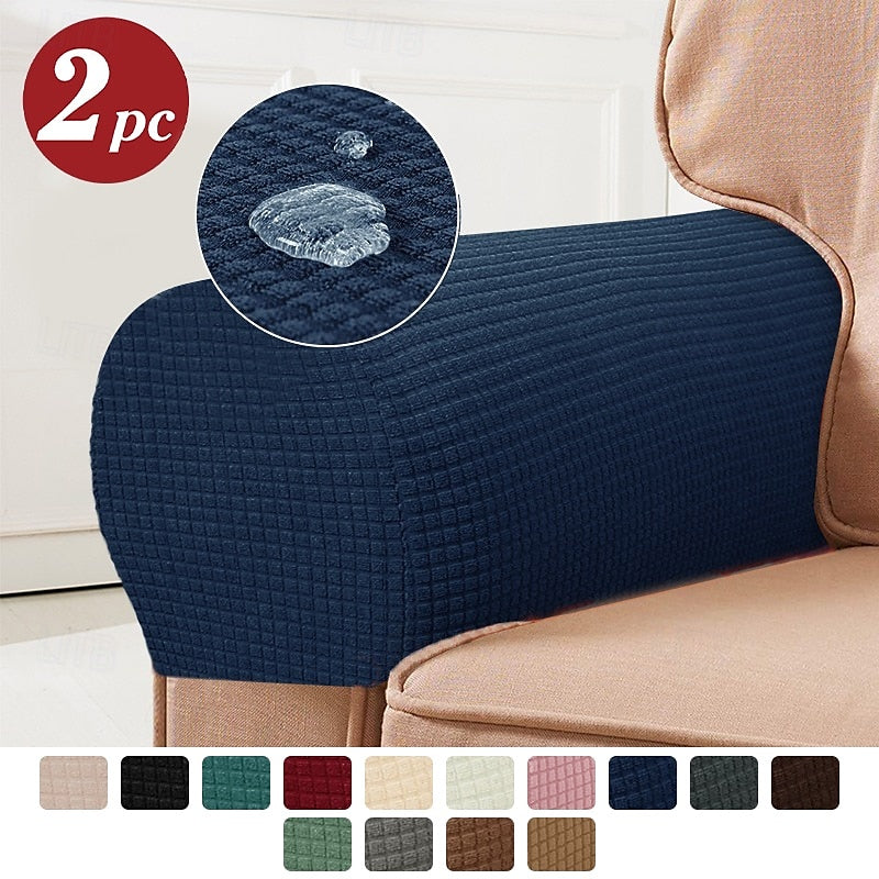 BowLift | Stretch Armrest Covers – Spandex Covers for Chairs & Armchairs, Set of 2, Bordeaux