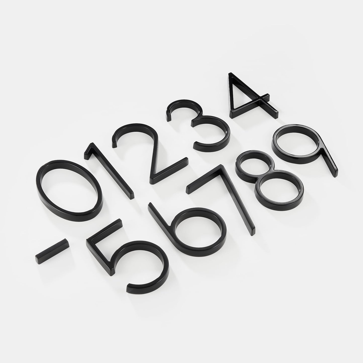 BowLift | House Numbers Modern Black Metal Floating Style