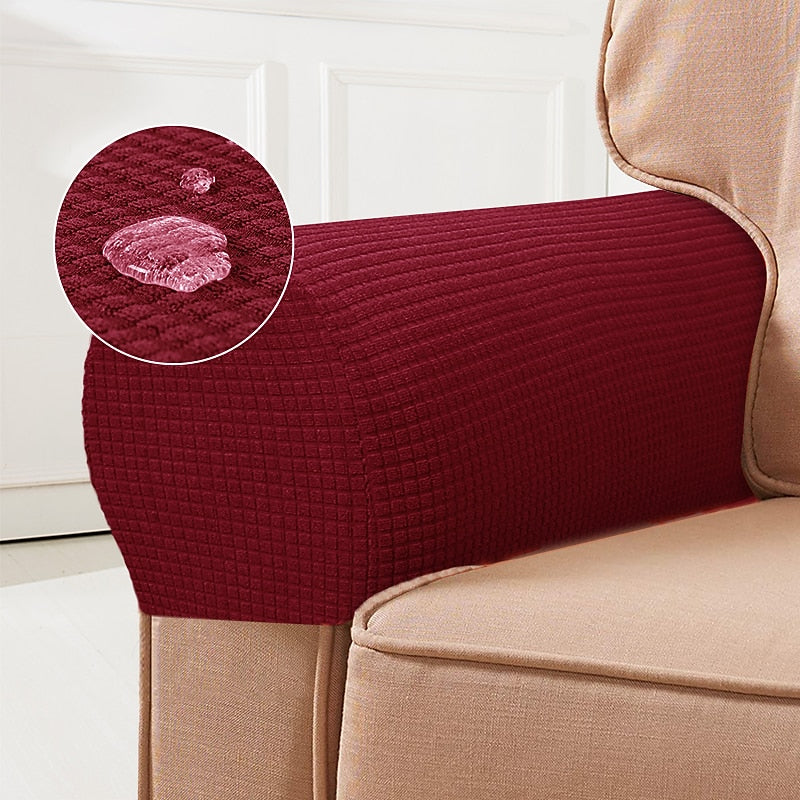 BowLift | Stretch Armrest Covers – Spandex Covers for Chairs & Armchairs, Set of 2, Bordeaux