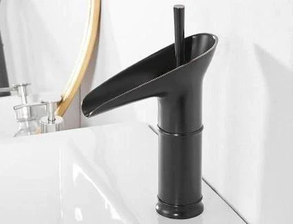 Waterfall Antique Faucet Bathroom Washbasin Faucet Brass Sink Mixer Taps