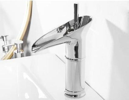 Waterfall Antique Faucet Bathroom Washbasin Faucet Brass Sink Mixer Taps